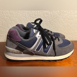 New Balance 574 Navy and Gray Athletic Shoes